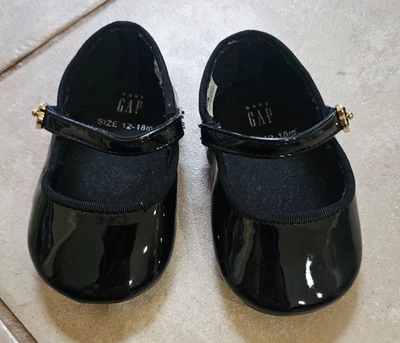 Bebé GAP - Bebé Niña - Zapatos Mary Jane Lacados Negros - Talla 12-18M Foto 1 de 4