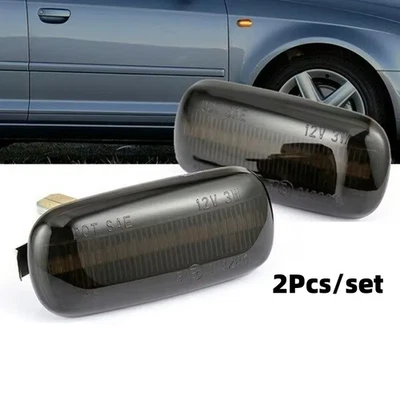For Audi A4 B6 B8 B7 A6 S6 Dynamic Smoked LED Side Marker Blinker Signal Light - Image 1 of 4