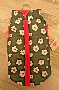 SMOOCHIE POOCH Navy White Flowers Pink Trim Jacket  Puppy/Dog xsmall - Picture 1 of 1