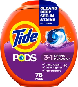 PODS Liquid Laundry Detergent Soap Pacs, Powerful 3-In-1 Clean in One Step, He C - Picture 1 of 12