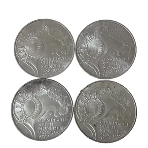 Germany 1972 D, F, G, J  10 Mark  0.625 Silver Coin  Lot/Set Of 4 KM #133 - Picture 1 of 4
