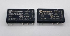 2 x Finder 34.51.7.012.0019 Printrelais 12 V/DC 6 A 1 Wechsler - Bild 1 von 2