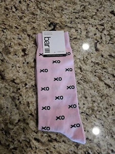 Bar III Herren Büro Arbeit Socken gemustert XO LOVE Fußgewölbestütze rosa - Bild 1 von 5