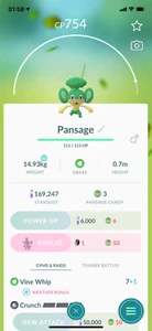 Pokemon - #511 Pansage !! Same Day Shippment or Next Day Guaranteed ! Go - Picture 1 of 1
