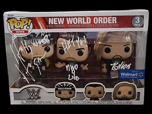 Funko Pop WWE Nuevo Orden Mundial Firmado por Hollywood Hulk Hogan y Kevin Nash PSA - Imagen 1 de 7