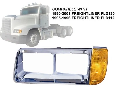 Bisel de faro con controlador de lámpara de señal FL2510103 para Freightliner FLD 112 120 Foto 1 de 4