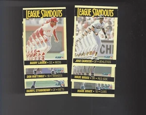 Inserti FLEER LEAGUE STANDOUTS 1988 #1-6 set completo NM-NM/MT  - Foto 1 di 1