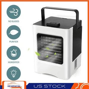 Mini Air Conditioner Humidifier Cooler USB Fan Portable Purifier Cooling Fan - Picture 1 of 7