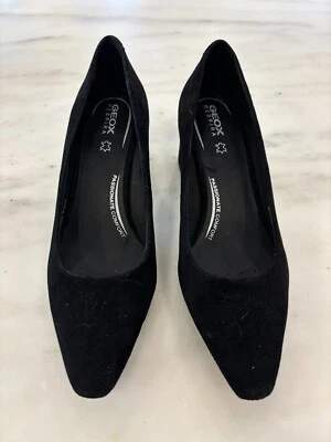 Zapatos de salón Geox Respira Giselda de gamuza negros charol italiano talla 37 Foto 1 de 4