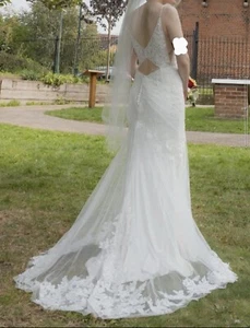 Justin Alexander Wedding Dress Calista UK Size 8 - Picture 1 of 16