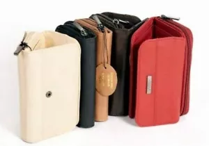 Cartera redonda con cremallera para dama, protección RFID incorporada por Lorenz varios colores 3711 - Imagen 1 de 8