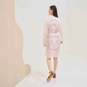 NEW Hermès Brides de Gala en Fleurs Long Cardigan twillaine Rose Pâle Size 34 - Picture 1 of 24