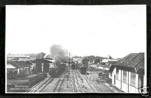 Bandoeng Bandung rppc Bahnhof Zug Vorkink Java Indonesien 30er Jahre - Bild 1 von 1