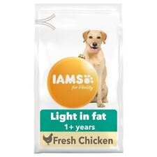 IAMS for Vitality Light in Fat Adult Dog Dry Food with Fresh Chicken - 2kg, 12kg