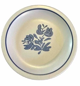 Pfaltzgraff Yorktowne Salad Bread Plate Dessert Stoneware Vtg 6.75" Blue Floral - Picture 1 of 4