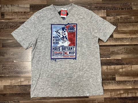Majestic Chicago Cubs 2016 World Series NL MVP Kris Bryant Men XL TShirt Smokies Cover