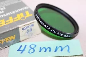 NEW Vtg TIFFEN 48mm DARK GREEN 58 FILTER USA, 48mm Dk Green 58 Filter - Mint - Picture 1 of 11