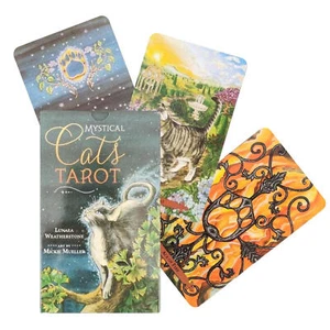 The Mystical Cats Tarot Cards Deck Games English Version Guidebook Magical - Foto 1 di 10