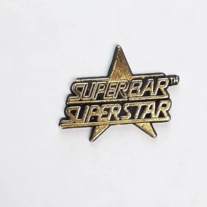 Wendy's Restaurant's "Superbar Superstar" gestanzte Anstecknadel goldfarben Vintage 1980er - Bild 1 von 4