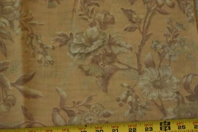 Gasa de algodón marrón floral sobre 10" de largo, vintage, grande, P2641 Foto 1 de 4