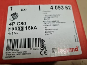 Disjoncteur LEGRAND DX3 4P C 80A , 16kA 409362 - Picture 1 of 1
