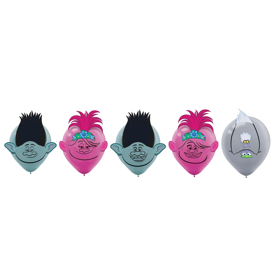 Trolls World Tour 30cm Latex Balloons Decorating Kit Pack of 6 - image 1 of 1