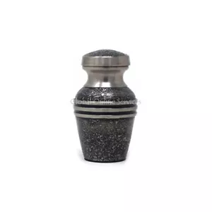 Schöne Harlow schwarze kleine Andenkenurne für Asche, Messing Einäscherungsurne - Bild 1 von 6