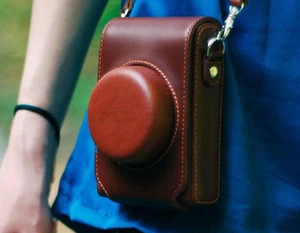 Leather Camera Case Bag for Panasonic Lumix DMC-LX7 LX5 Leica D-LUX6 LUX5 - Picture 1 of 9