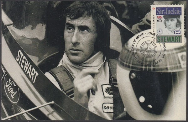 CANADA # 2993.2 - FORMULA 1 JACKIE STEWART POSTAGE STAMP on SUPERB POSTCARD #2 - Image 1 of 1