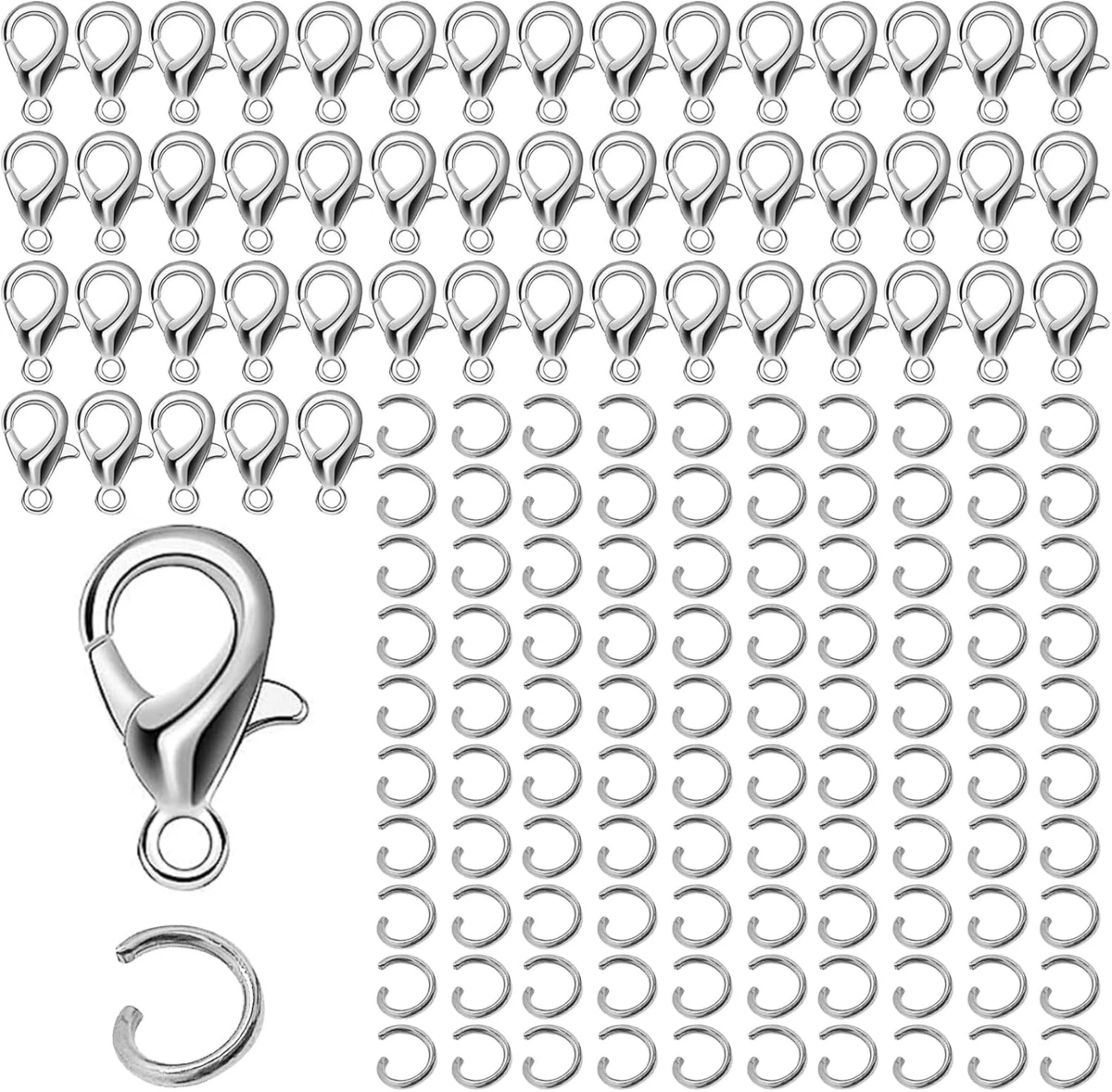 Sharplace Schmuckbastel-Set Mit Karabinerverschlüssen, Sprungringen & Crimps – 5–20 Mm, Bronze, 200 Teile
