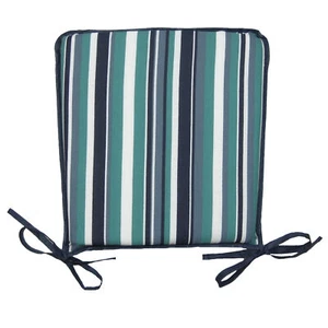 Cojín de asiento a rayas de algodón para cocina comedor exterior muebles de jardín silla - Imagen 1 de 1