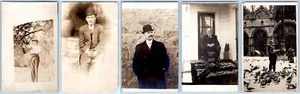 LOT/5 RPPC MEN EARLY 1900's HANDSOME DAPPER DUDES CONDITION VARIES POSTCARD #8 - Picture 1 of 7