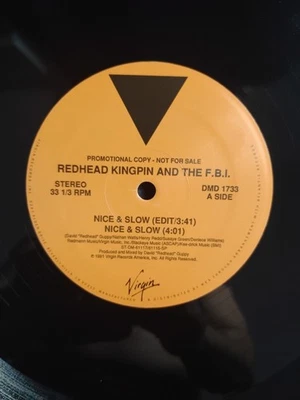 REDHEAD KINGPIN AND THE F.B.I. (1991) NICE & SLOW - PROMO 12" SINGLE RECORD - Image 1 of 4
