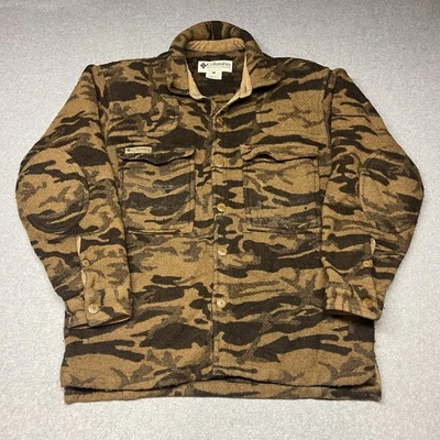 Columbia Gallatin Range Wool Blend Jacket Mens Size Large Outfitter Brown Camo - Image 1 of 4