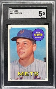 1969 Topps Baseball #480 Tom Seaver Vintage Karte New York Mets HOF Graded SGC 5 - Bild 1 von 2