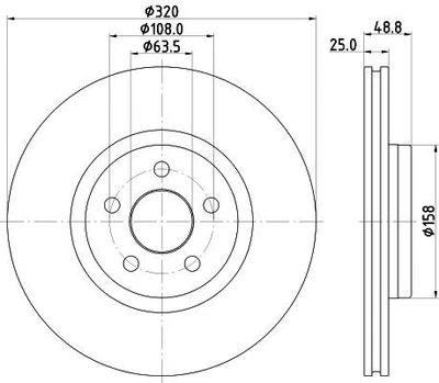 Hella Brake Disc Set Front 56261PRO For FORD TRANSIT CONNECT Box Body  OEM - Изображение 1 из 4
