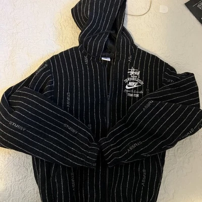 Nike x Stussy в полоску шерсти куртка черный DR4023-010 унисекс маленький - Изображение 1 из 2