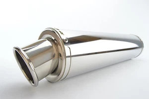Scarico Tornado TRE900 SP Engineering acciaio inox lucido tondo foro grande XL - Foto 1 di 4