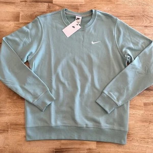 Nike Sportswear Club French Terry Crew Sweatshirt 637902-309 Mineral Blue Mens - Picture 1 of 4