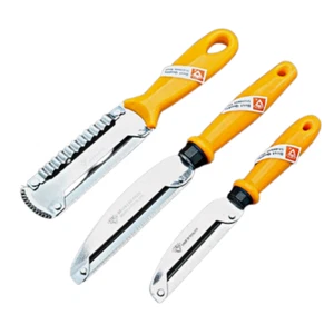 Knife Peeler Grater Fruit Vegetable Blade Stainless Steel Thai Kitchen Tool 3pcs - Picture 1 of 7