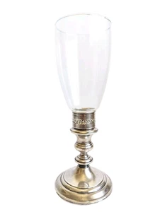 GORHAM Sterling Silber 1190 gewichteter Kerzenhalter mit Glas Hurricane Antik - Bild 1 von 16