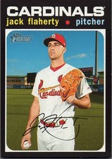 2020 Topps Heritage # 261 Jack Flaherty St. Louis Cardinals