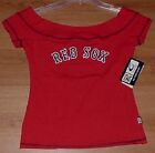 Boston Red Sox Baby Doll Shirt Ladies Large Cooperstown Collection Red MLB