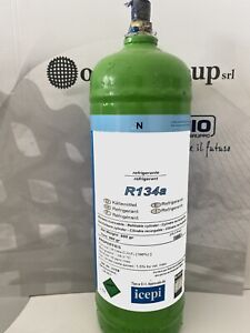 BOMBOLA GAS R134A REFRIGERAN  DA 1 LT 900 GR NETTO  CLIMATIZZATORE MADE IN ITALY