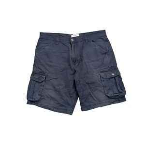 lee cooper Combat Cargo Men's blue navy shorts pockets logo embroidered size L - Imagen 1 de 10