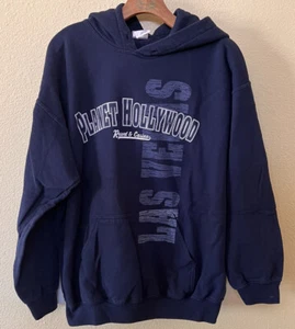 Planet Hollywood Las Vegas Blue Hoodie Size Large SW2 - Picture 1 of 5