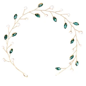 Haarschmuck Grün Kopfschmuck Gold Haar Schmuck Haarschmuck Hochzeit Gold Haar... - Bild 1 von 8