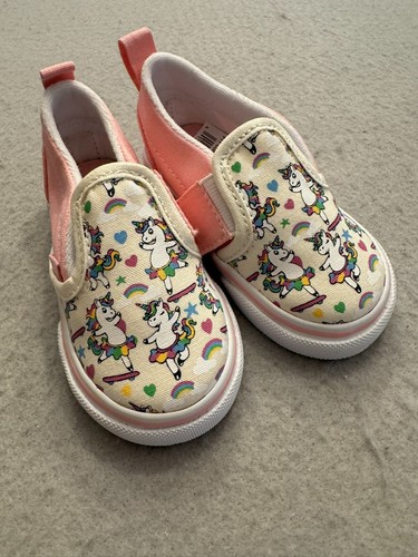 Vans Sneakers Bambino Bambina Taglia 5 Nuove Slip On Ballet Skate Unicorno Scarpe