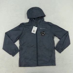 Arctix Rain Jacket Boys Medium 10/12 Grey Packable Water Resistant Raincoat - Picture 1 of 23