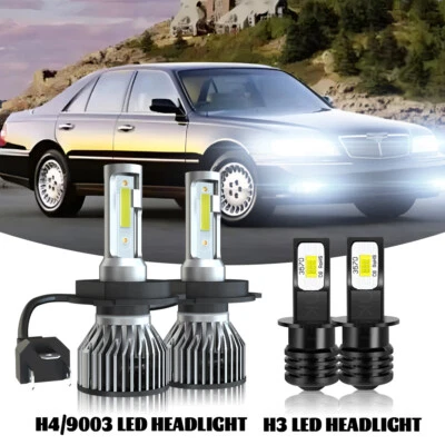 para Infiniti Q45 1997 1998 4x 6000K LED Faro Alto/Bajo + Kit Faros Antiniebla Foto 1 de 4